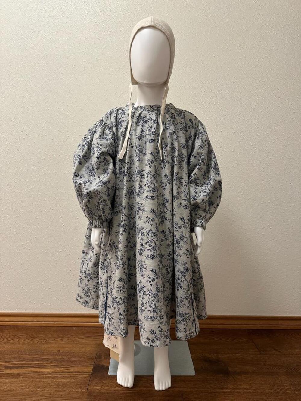 Acara Boutique Blue Floral Smock Dress – Kids 3T-4T to 10-12 – NWT